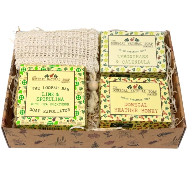 Donegal Natural Soap Wash & Scrub Set