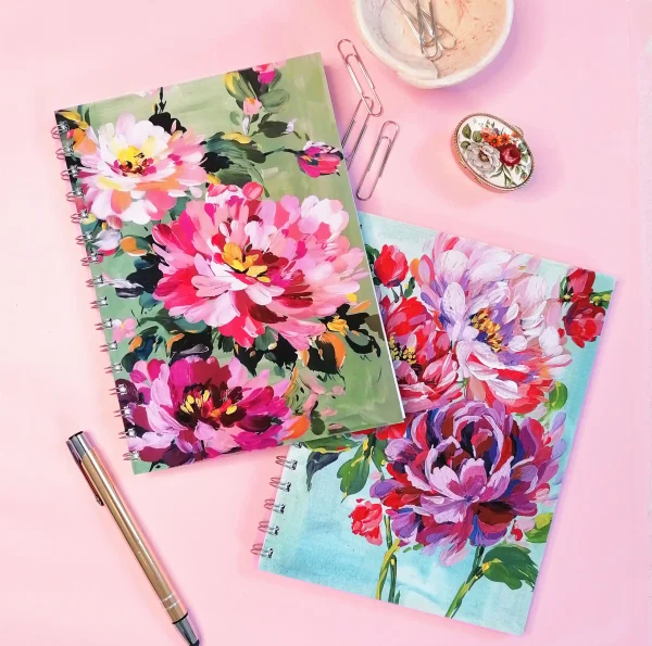 Caroline Duffy Green Flowering Notebook