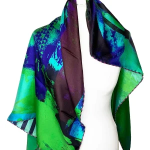 Clare O'Connor 100% Silk Square Scarf