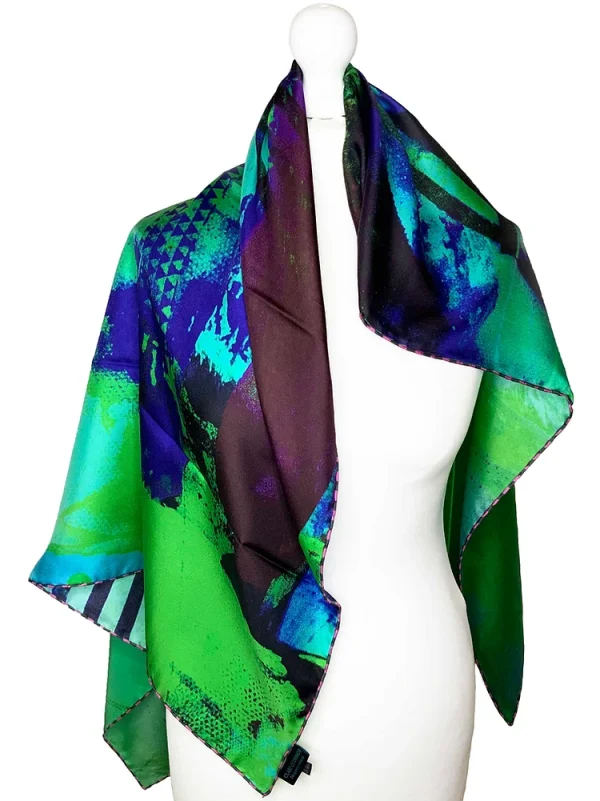 Clare O'Connor 100% Silk Square Scarf