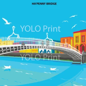 Yolo Print Ha'penny Bridge Dublin Print