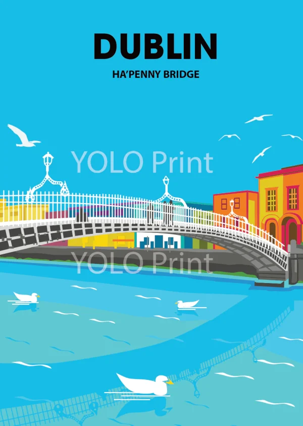 Yolo Print Ha'penny Bridge Dublin Print