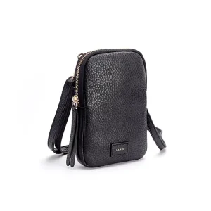 LANDA Cassia Phone Bag in Black Leather