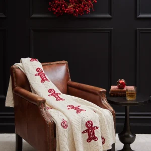 Blarney Woolen Mills Gingerbread Aran Throw