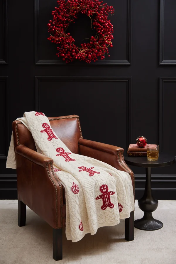 Blarney Woolen Mills Gingerbread Aran Throw