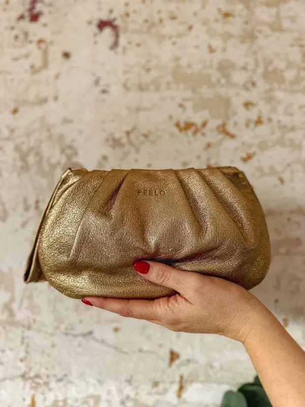 PEELO Cloud Clutch in Gold