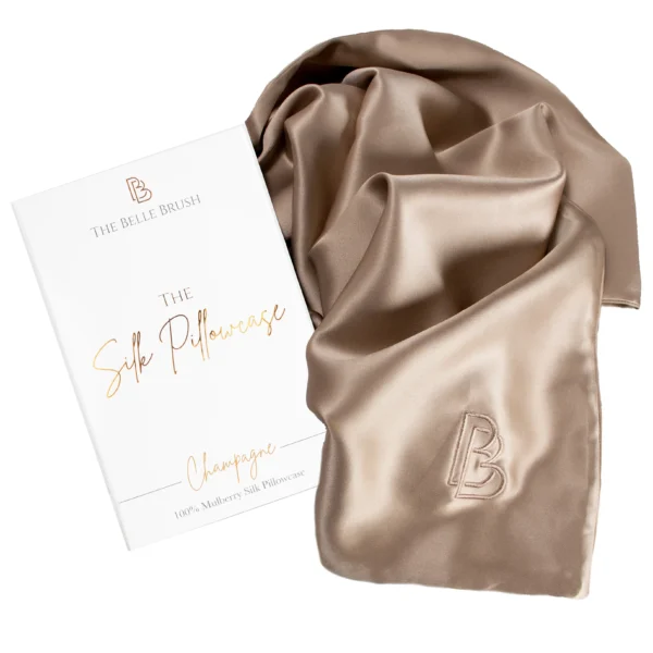 The Belle Brush Silk Pillowcase - Champagne